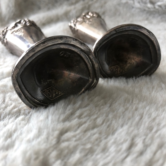 Antique Salt & Pepper Set, Silver-Plated, EP Lead - Picture 2 of 2